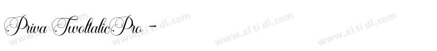 Priva TwoltalicPro 字体转换